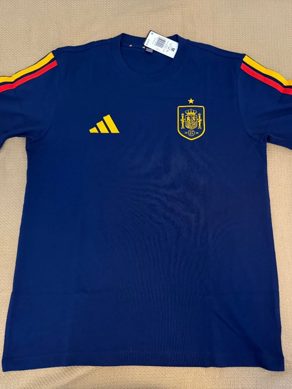 Adidas 2026 World Cup Spain DNA Navy T-Shirt Men's Size M BRAND NEW